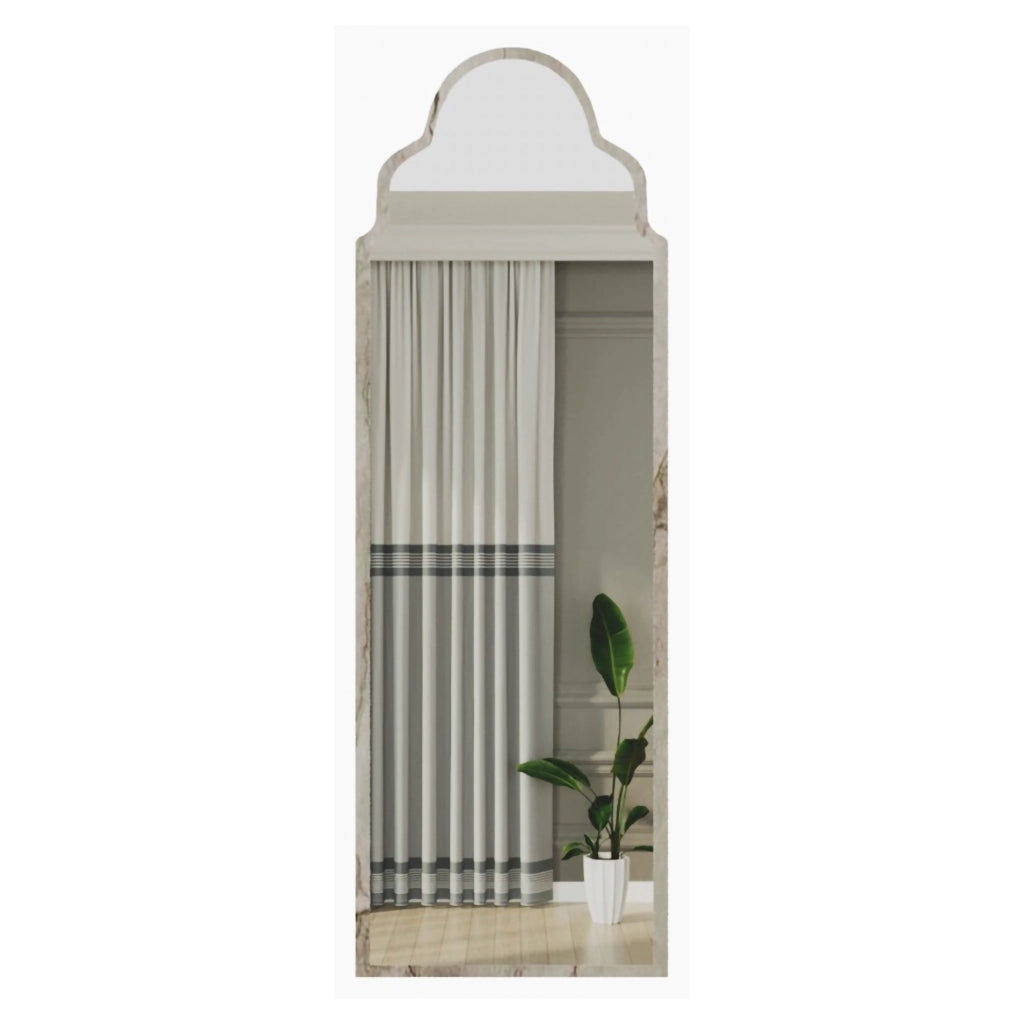 Vitta, Specchio Forma Rettangolare, 50x160h cm Bianco Marmo