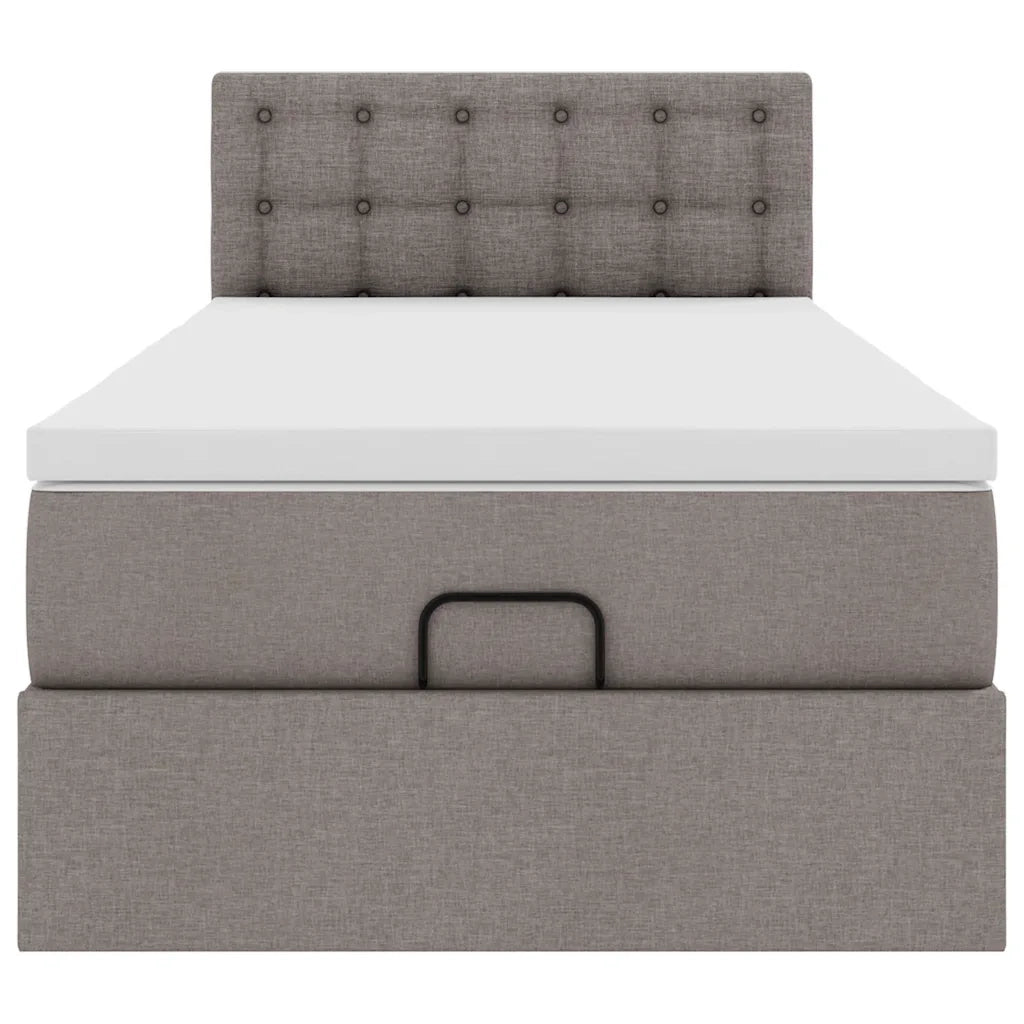 Pouf Letto con Materasso Tortora 100x200 cm in Tessuto 3312454