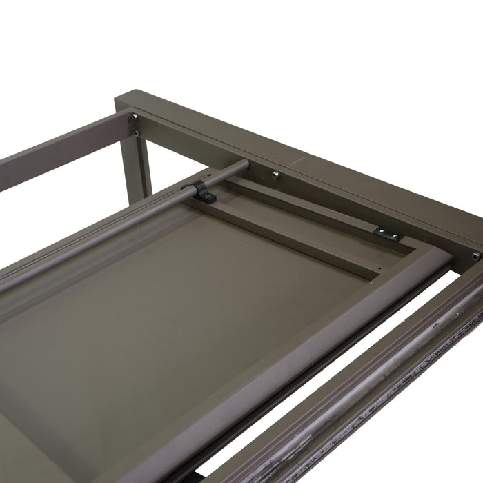 Tavolo Allungabile da Giardino 220/330x110xh76 cm in Alluminio El Paso Marrone