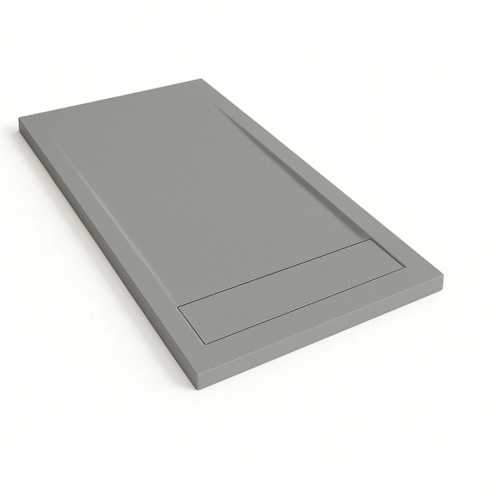 Piatto doccia Bidai con bordo 80X80 cm colore Grigio cemento RAL 7005 griglia Grigio cemento