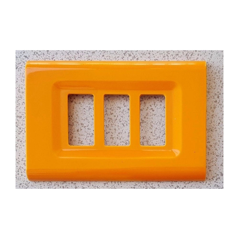 Trade Shop - Placchette Placche In Abs Serie Magic Elite Bticino Compatibili Color Copriprese - Arancione -4 Fori     -