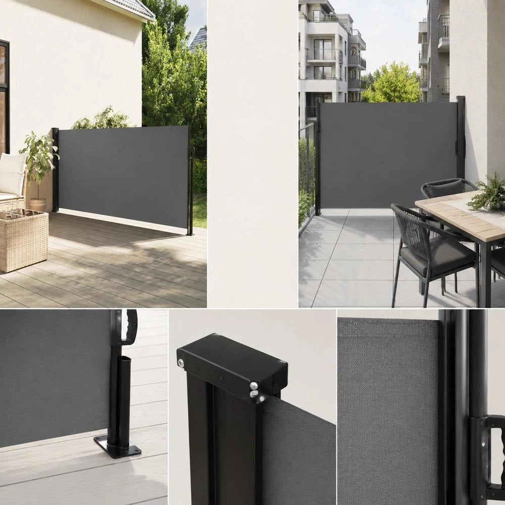 Extendable Side Awning, Anthracite, 140x600 Cm