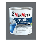 Smalto Brillante A Acqua Colore Grigio Fumo 0,75Lt