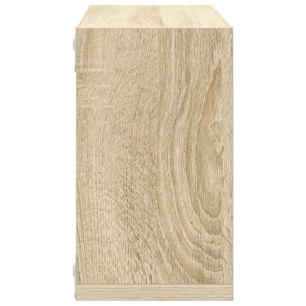 Mensole Parete a Cubo 2 pz Rovere Sonoma 26x15x26 cm 807034