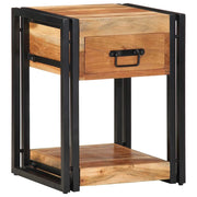 Set di 2 Comodini | Armadio da Notte | Mobiletto da notte 40 x 35 x 50 cm Legno di Acacia Massello