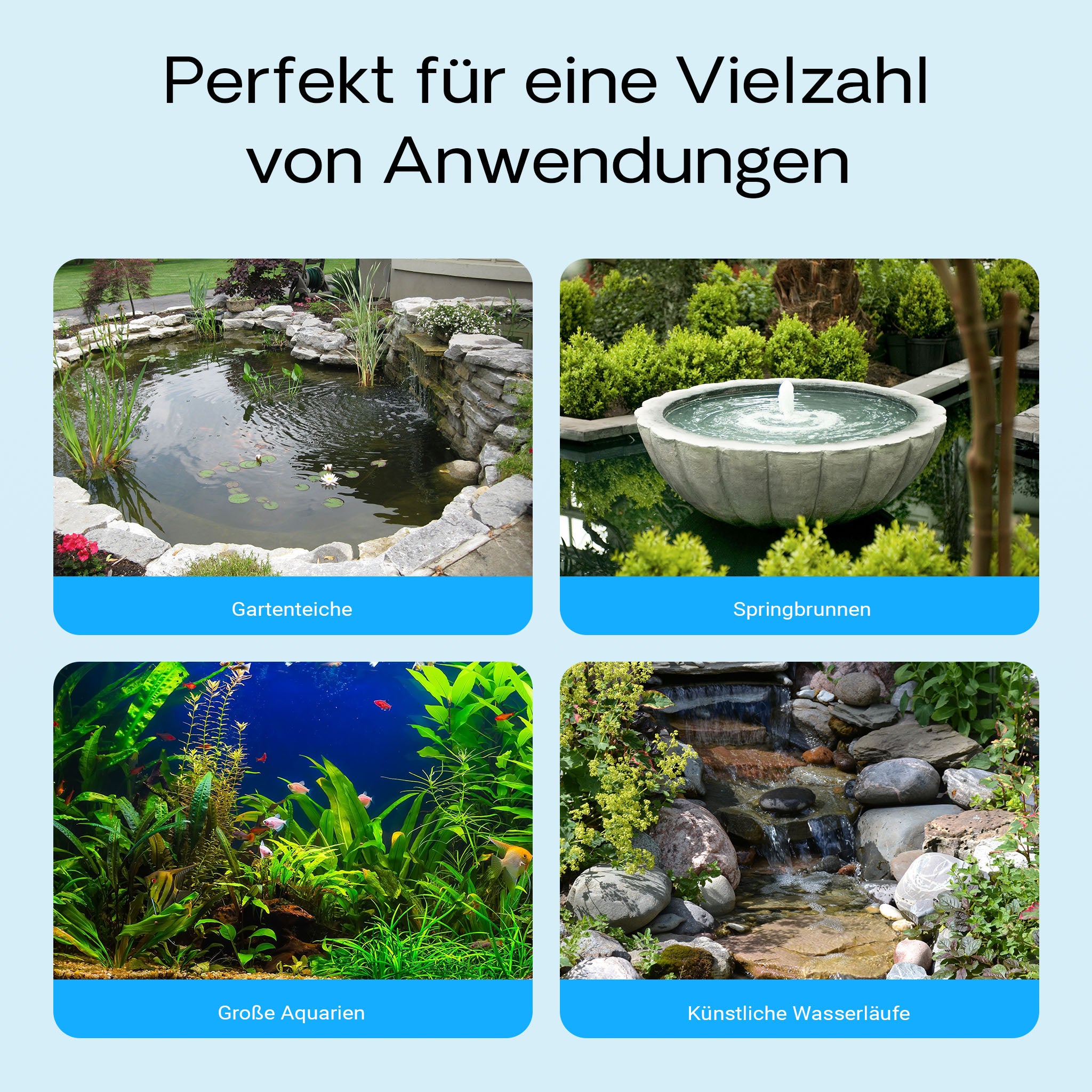 CTF-1200B SuperECO Pompa laghetto e ruscello 12000l/h 100W per circolazione acqua