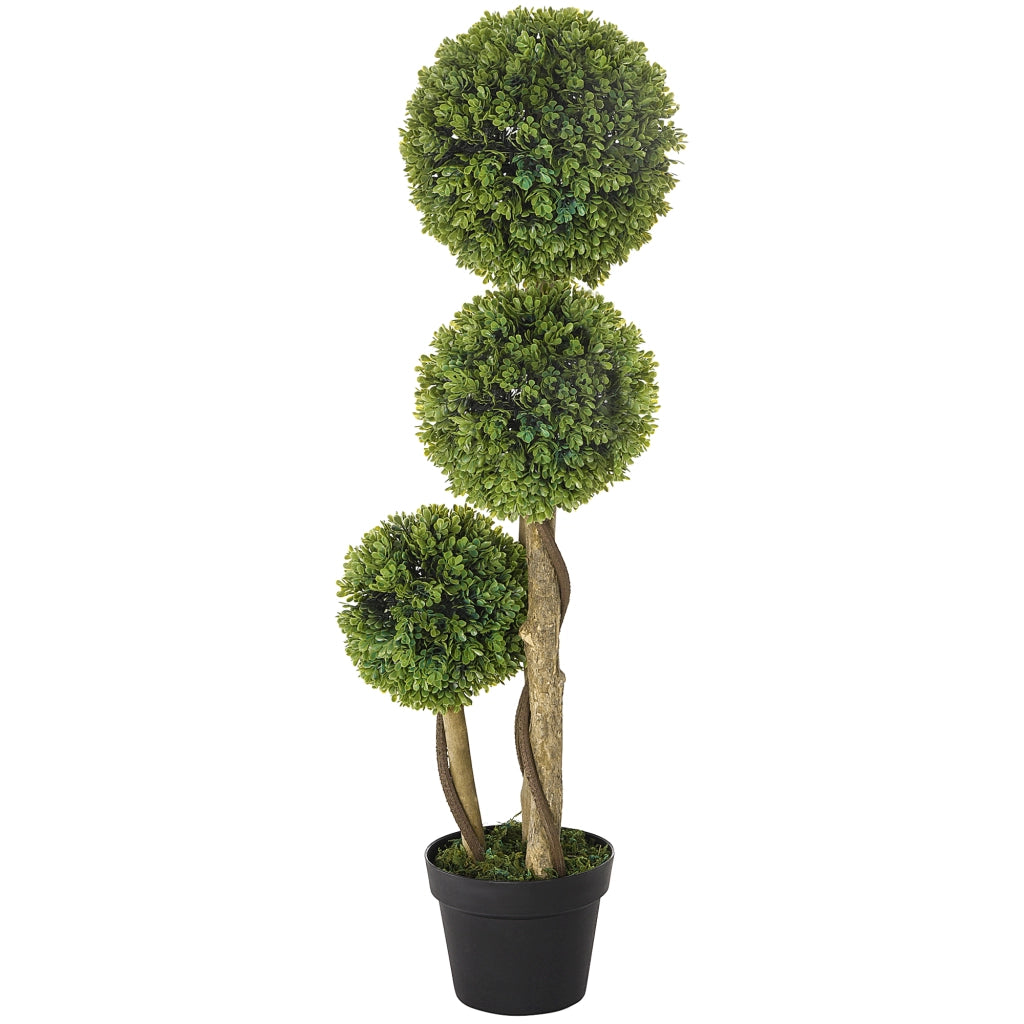 Pianta Artificiale Bosso con Vaso ¨C Zephmum ¨C Verde Altezza 90 cm