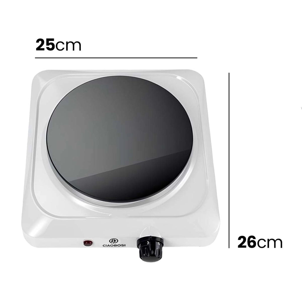 Piastra di cottura elettrica 1500W 5 Livelli di Temperatura Bianco Avizar