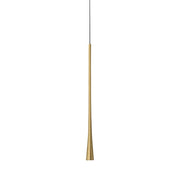 Dafne - Lampada a sospensione oro led 7W 3000K IP20 - Lampada da soffitto led design minimal in alluminio - Alimentatore incluso - L.max 165cm