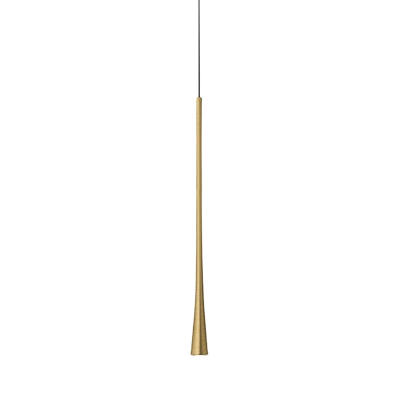 Dafne - Lampada a sospensione oro led 7W 3000K IP20 - Lampada da soffitto led design minimal in alluminio - Alimentatore incluso - L.max 165cm