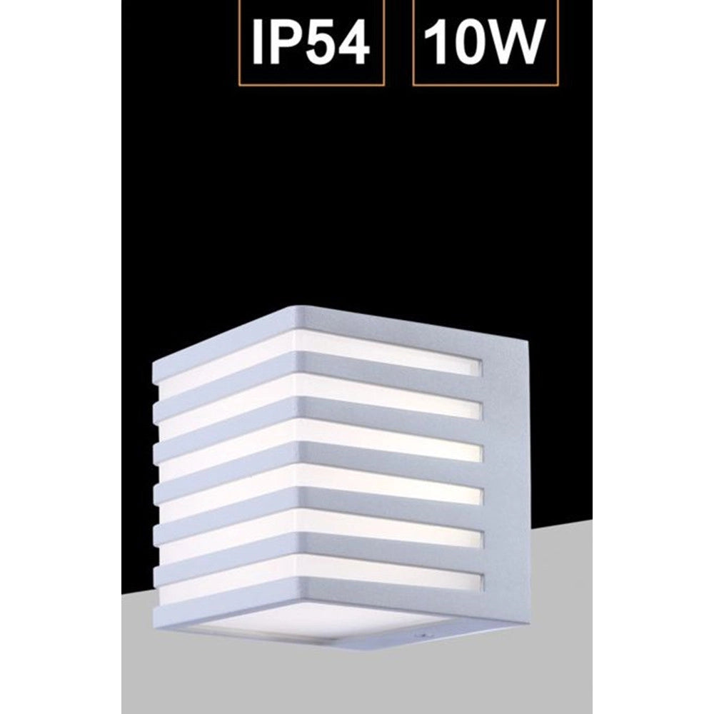 Trade Shop - Applique Muro Per Esterno A Led 10 Watt Lampada Decorativa A Cubo Tecnologia Cct B110-b3c -