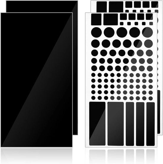 Blocco Luce LED 4 Veli - Sticker + Folia Opacizzante - Autoadesivo e Regolabile - Edizione Black Out - Display Luce Bloccante
