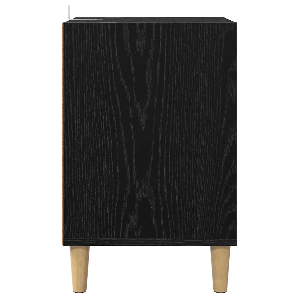 Mobile porta TV rettangolare con 2 ante e ripiani design moderno per soggiorno 100 x 35 x 55 cm legno composito nero 02_0052695