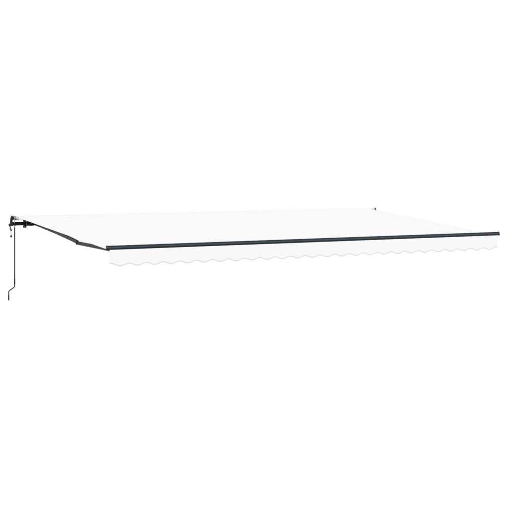 Ombrellone Retrattile Automatico Bianco 600x350 cm