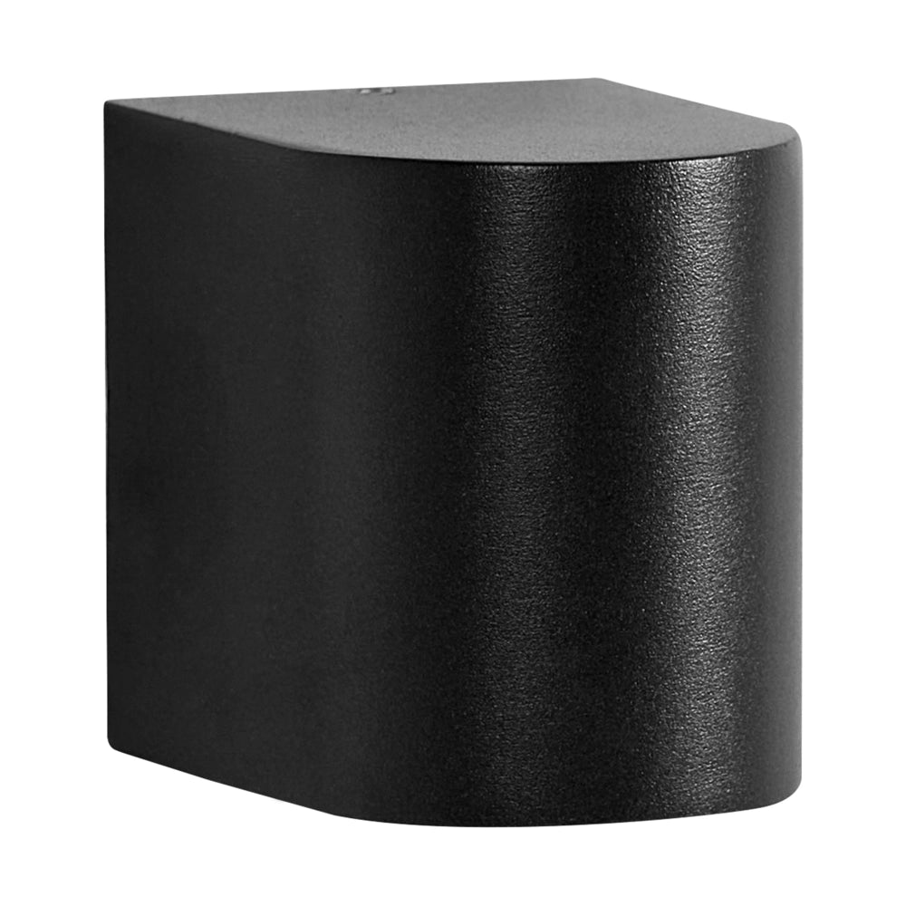 Set di 4 lampade da esterno per pareti esterne, 8 cm, in metallo e alluminio, moderne, nere