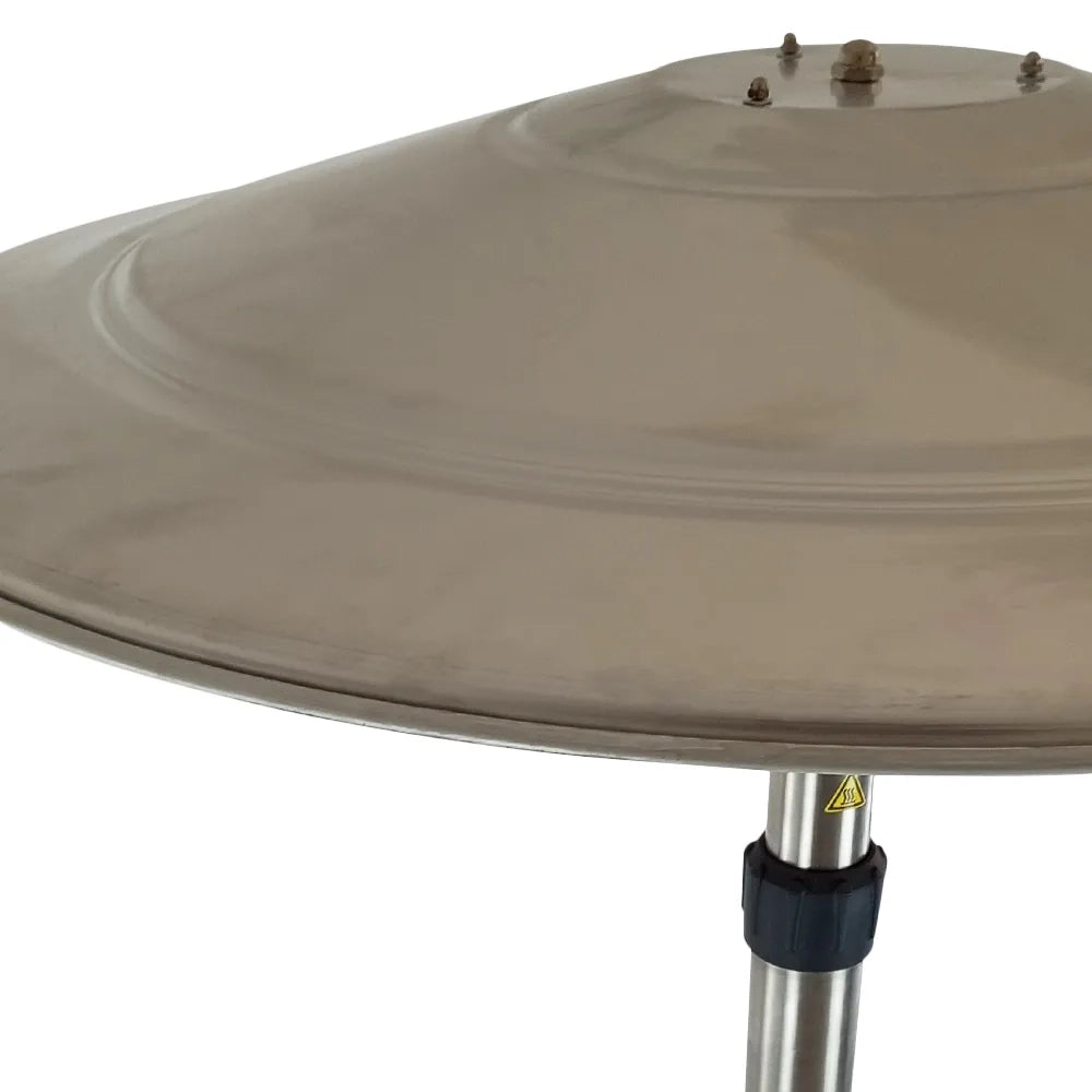 Tempo Style - Stufa Elettrica SATURNO | Fungo Riscaldante ad Infrarossi (3000W) dal Design Elegante | Ideale per Esterno/Interno (Alluminio)