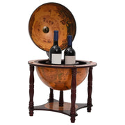 Bar a Globo Portavini Marrone Legno Massello di Eucalipto 343473