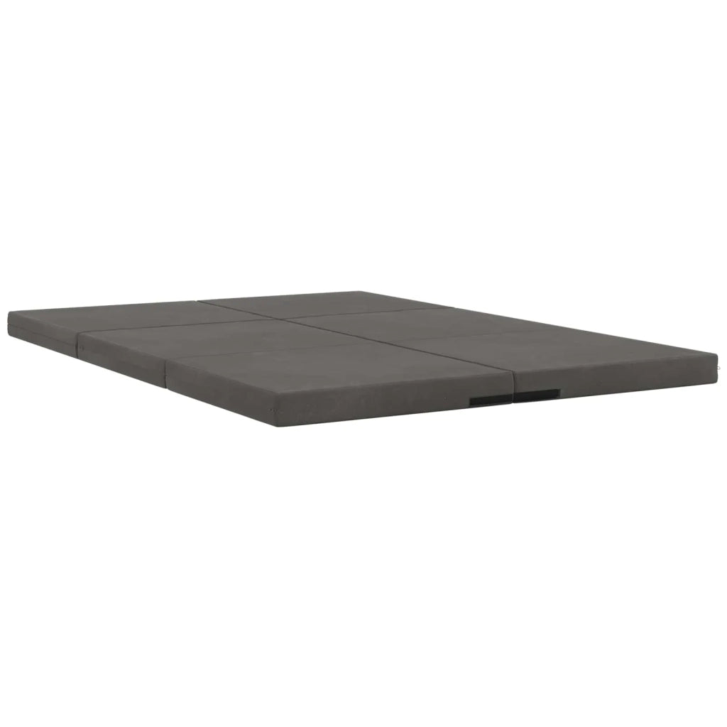 Divano Letto Pieghevole 140 x 67 x 15 cm Grigio Scuro 900276