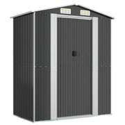 Casetta da giardino cabina ripostiglio casetta da esterno robusta casetta per attrezzi 192 x 108 x 223 cm acciaio zincato antracite 02_0022194