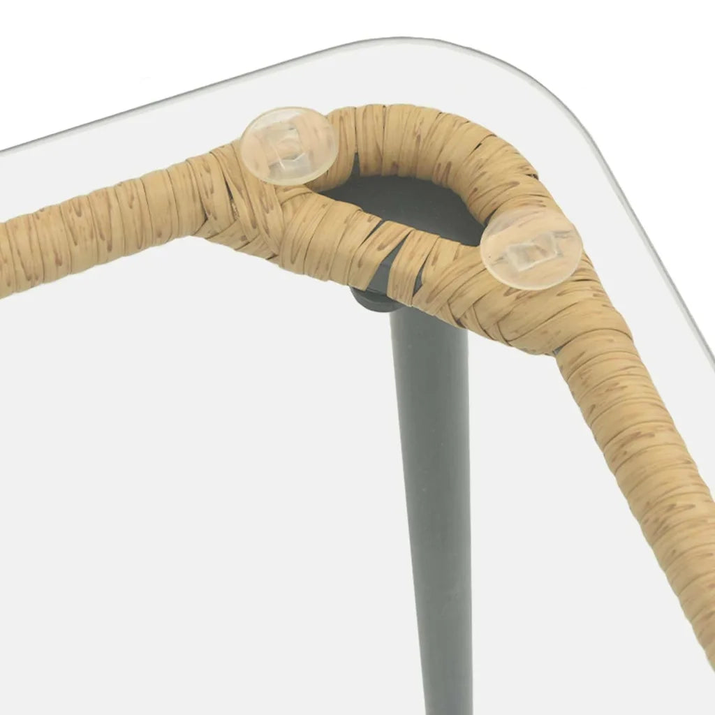 Tavolo da Giardino Naturale 80 x 40 x 45 cm polyrattan 42010365