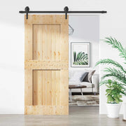 Porta scorrevole Naturale e Nero 90 x 210 cm 3445128