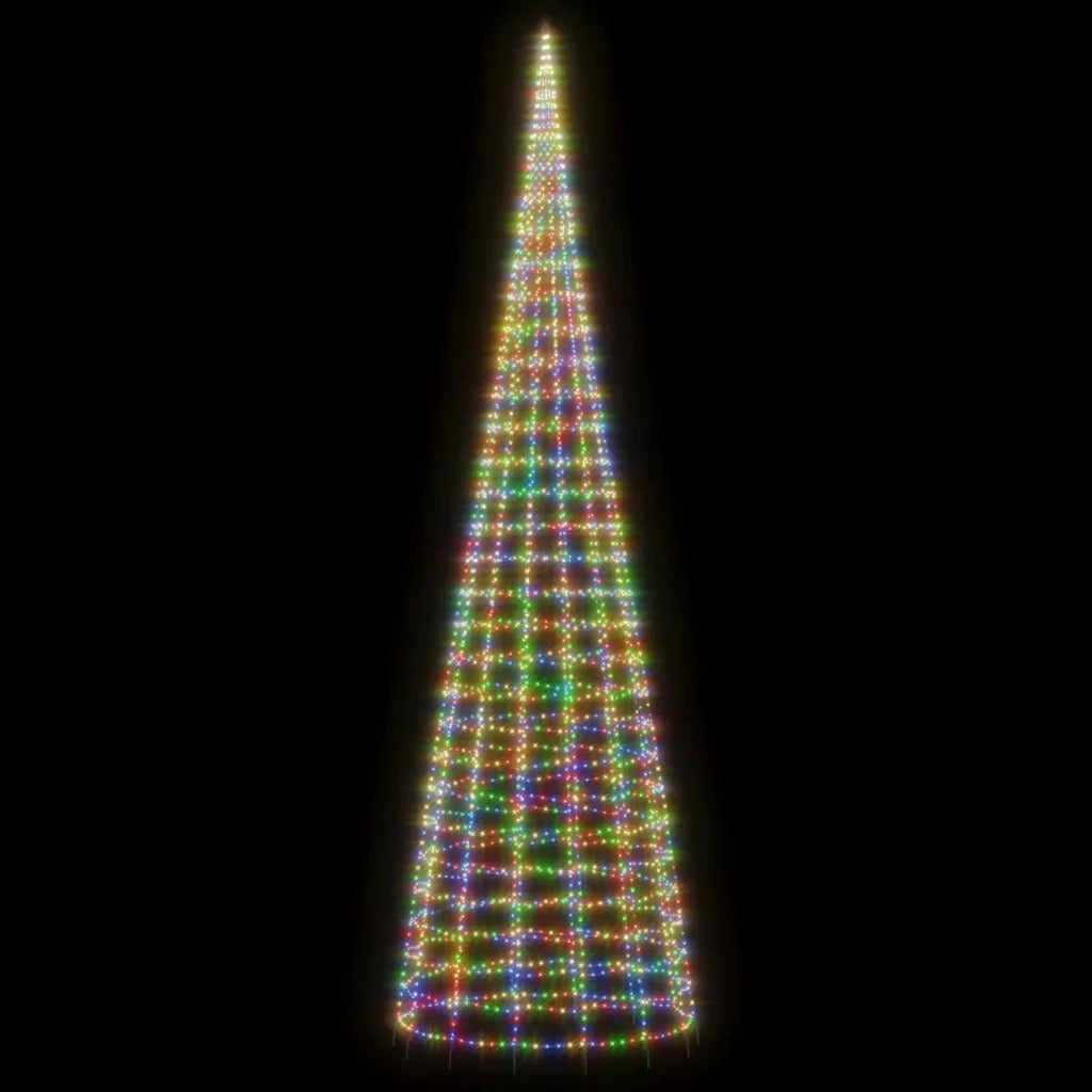 Illuminazione Albero Natale su Pennone 3000LED Colorato 800cmcod mxl 107372