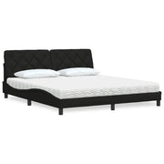 Letto con Materasso Nero 180x200 cm in Tessuto 3310757