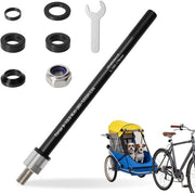 Fietscarrozzina Adattabile - Larghezza Scaletta Regolabile 160-172 mm - Adattatore M12 - Carrozzina per Bicicletta Connessione - Compatibile con Thule/Qeridoo/Croozer - Resistente a Sussurri