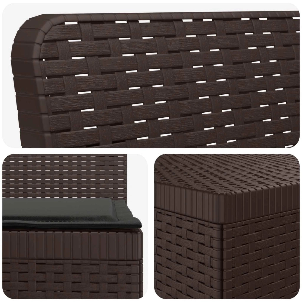Divano da giardino 4 posti con cuscini aspetto rattan PP 3443931