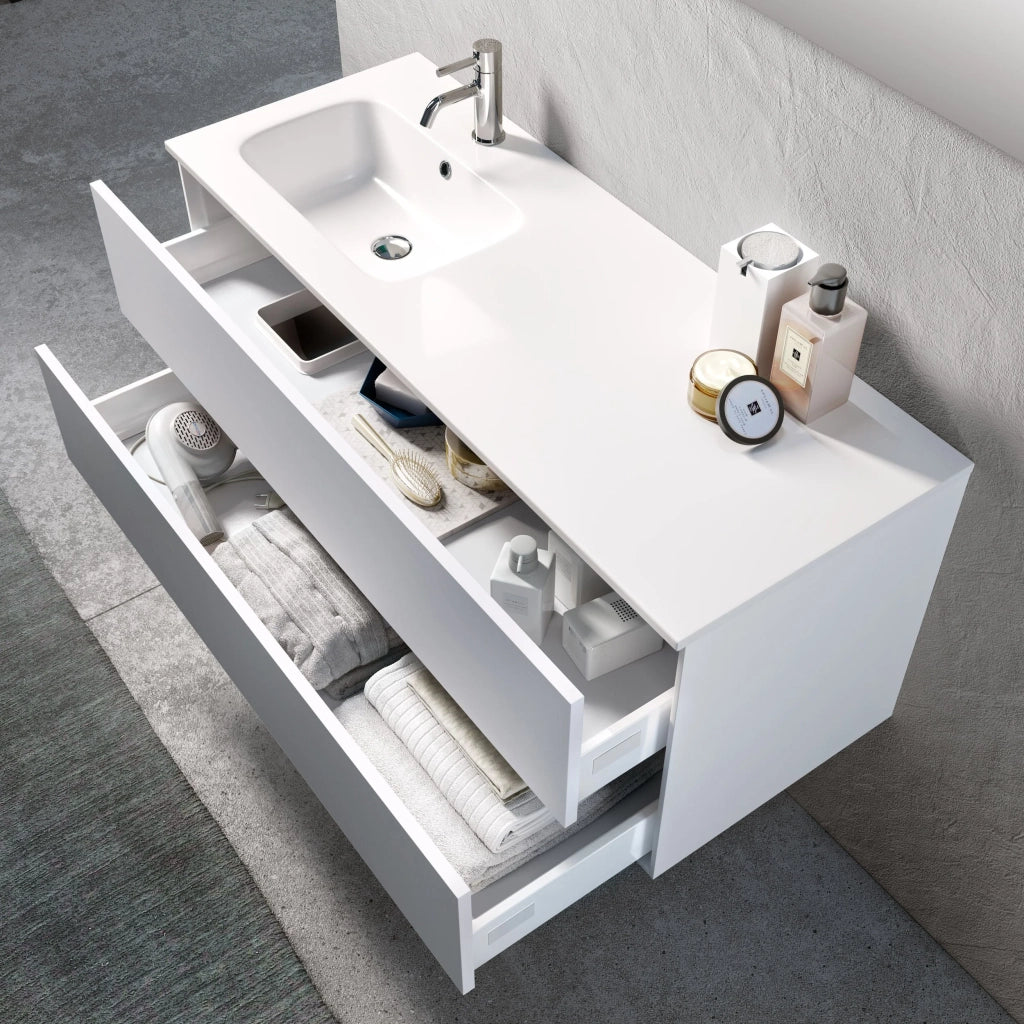 Mobile bagno composizione vasca SX 4 pezzi IGEA colore bianco opaco