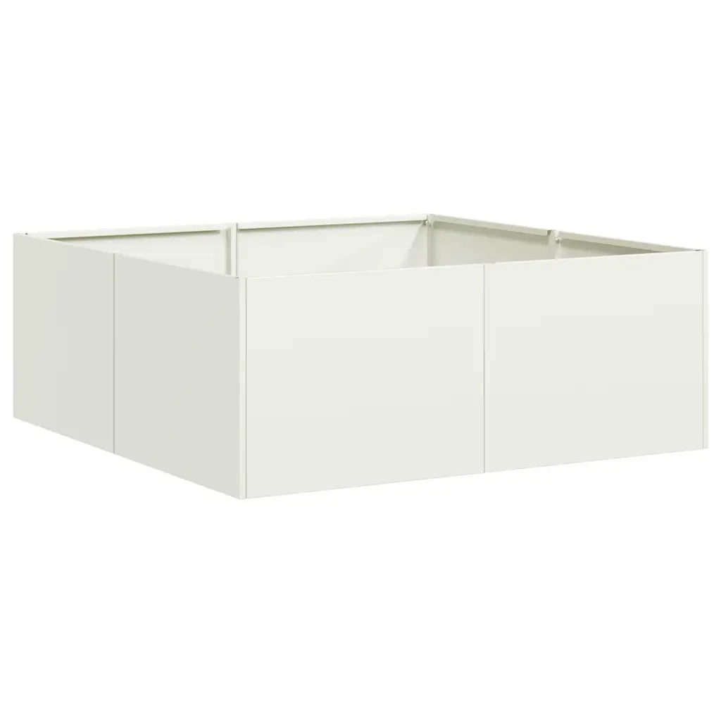 Fioriera Bianca 80x80x30 cm in Acciaio 860802