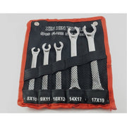 Trade Shop - Set 5 Chiavi Esagonali Aperte Raccordi Tubi Freni 8x10 9x11 10x12 14x17 17x19 -