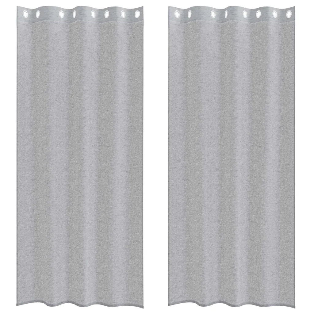 Tenda in Velo 2 pz Grigio scuro 225 x 140 cm Poliestere 4108004