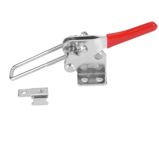 Vibroisolante Toggle Clamp 90 Gradi - Rilascio Rapido - Boccole Verticali - Acciaio Gialzato - Resistente al Colpo - Strumento Manuale - Cerniera