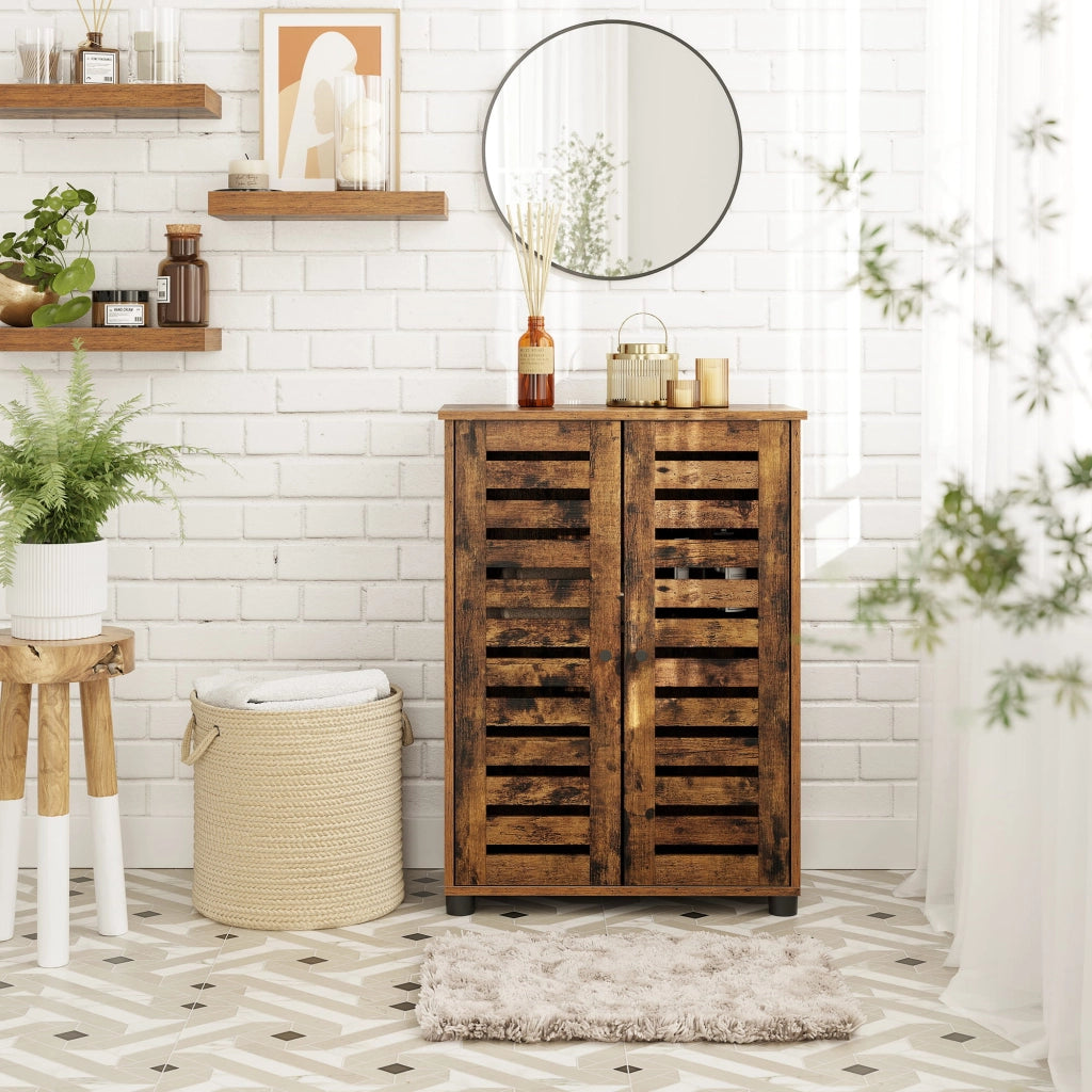 Mobiletto da bagno VALORA rustico marrone per organizzare lo spazio BBK142X01V1