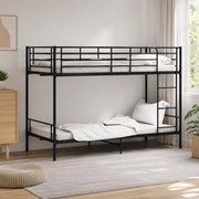 Bunk Bed Black Metal 90x200 Cm