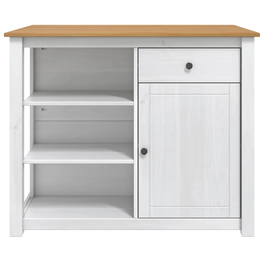 Carrello da Cucina PANAMA 2 pcs Bianco e Cera di Miele