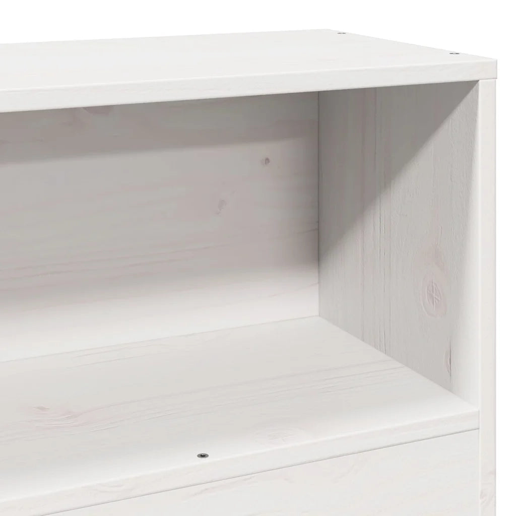 Giroletto senza Materasso Bianco 75x190 Legno Massello di Pino