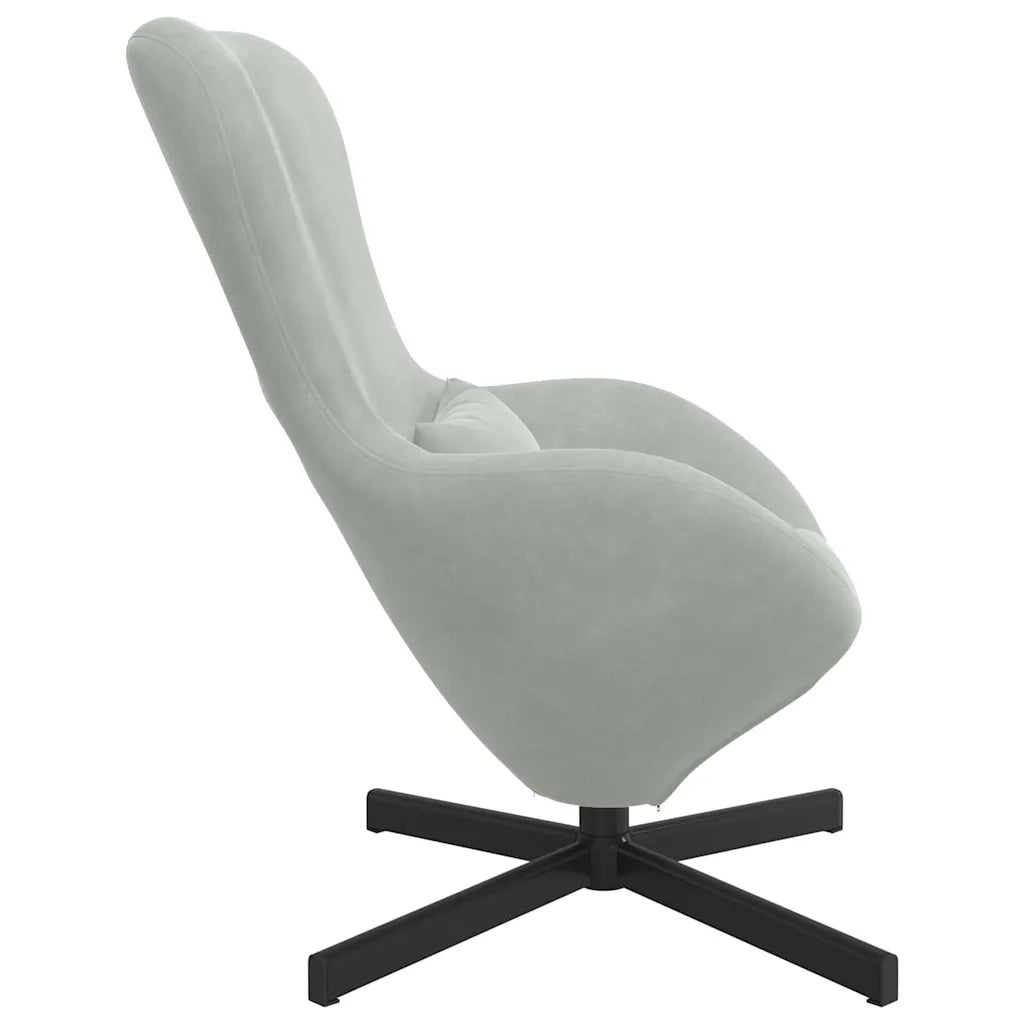 Divano Sedia-Poltrona uovo Grigio chiaro 63 x 73 x 90 cm Velluto