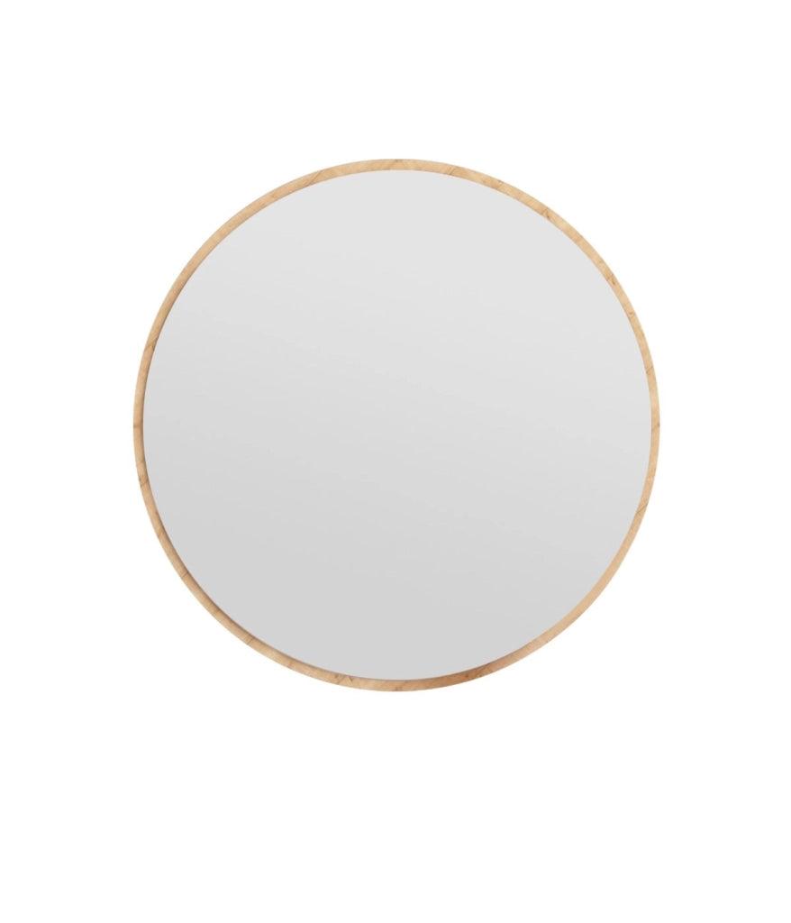 Specchio in legno "Ozze" - 60 x 60 cm - Beige