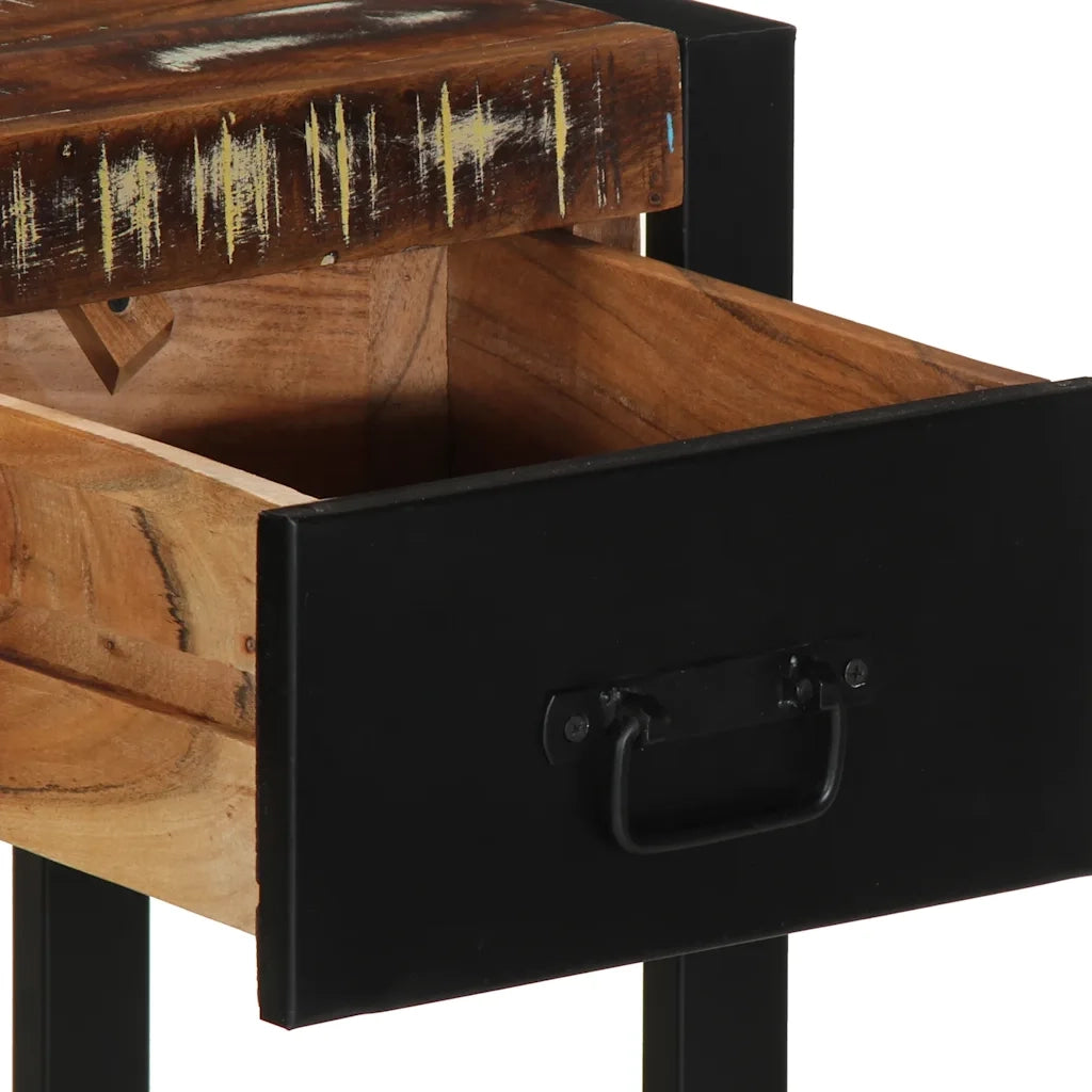 Tavolo Consolle Multicolore 100x35x75cm Legno Massello Recupero 4015928
