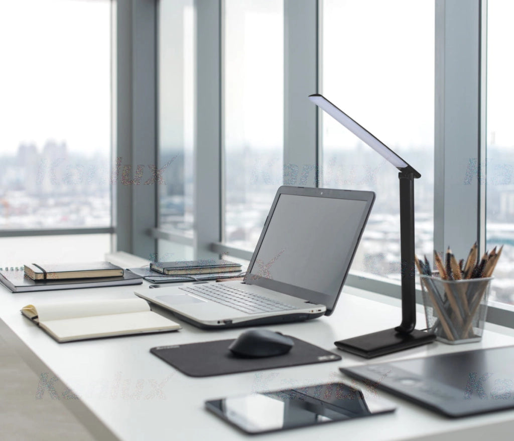 Lampada da scrivania Kanlux Preda 7,3W USB luce variabile nero
