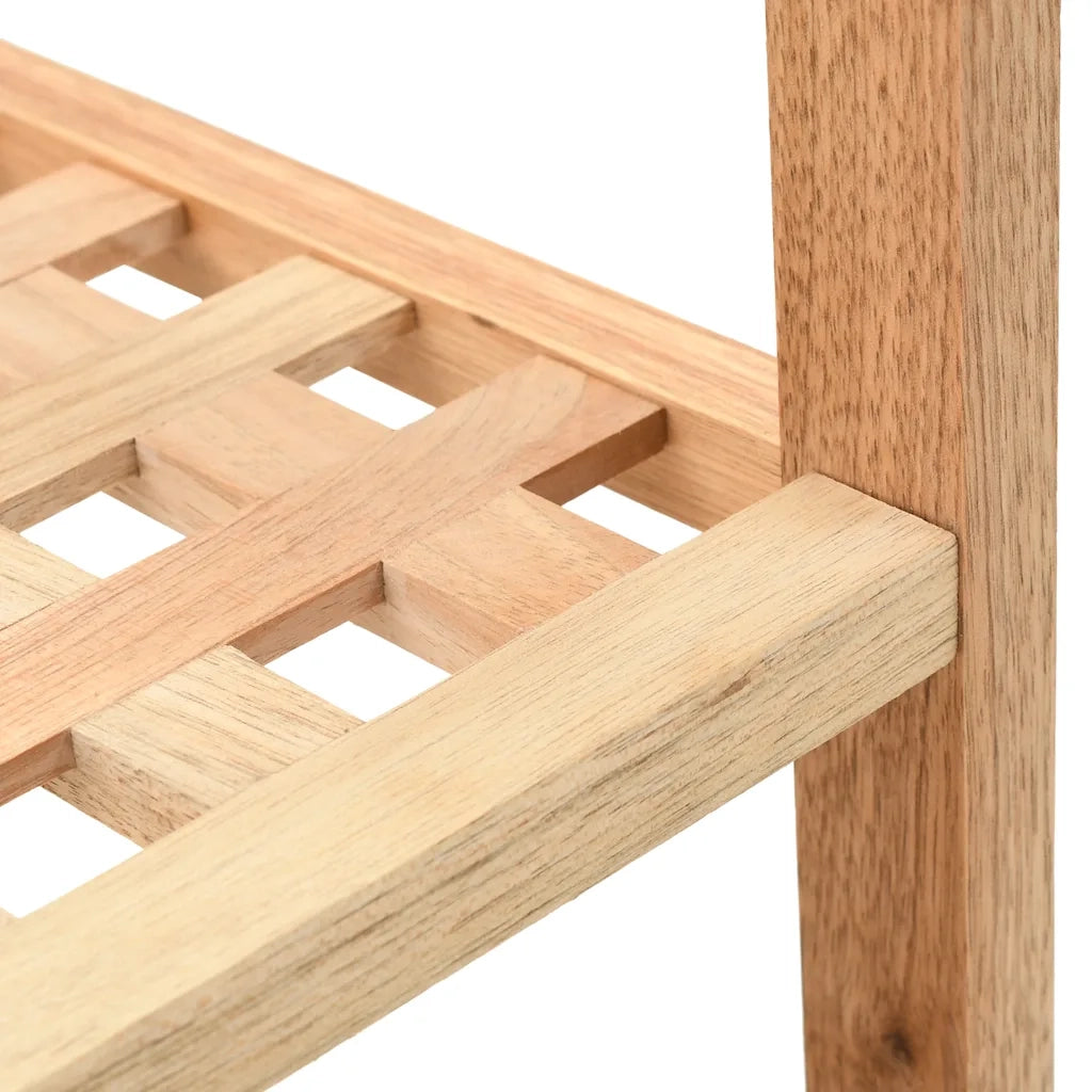 Scarpiera-Scaffale per scarpe in Legno Massello di Noce 69x26x81 cm