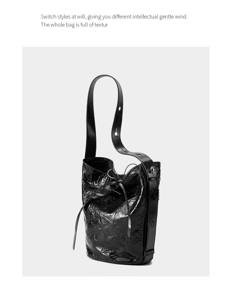 Borse a mano/a tracolla da donna in vera pelle, colore nero