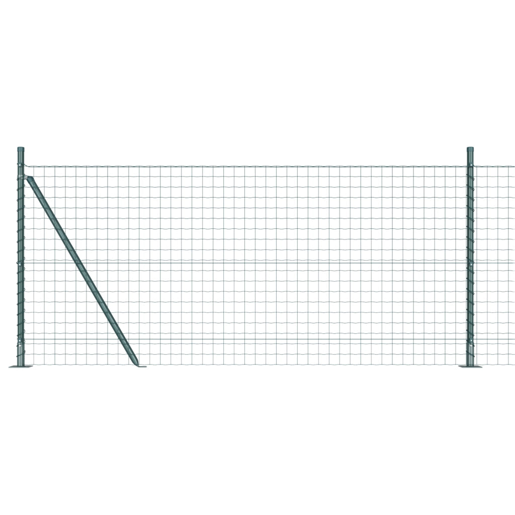 Recinzione Euro con 7 pali flangiati 1x10 m in acciaio zincato