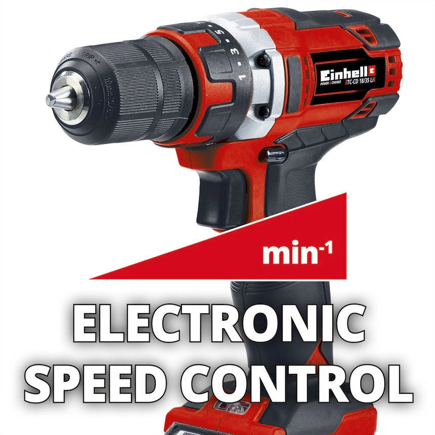 Einhell Trapano Avvitatore A Batteria Tc-Cd 18-35 Li (1X1,5 Ah)