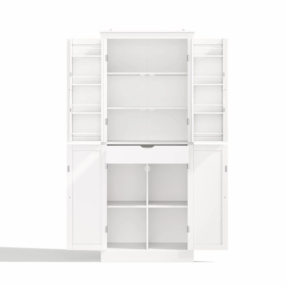 Armadio Cucina Multifunzione con Ante, Ripiani e Cassetto ¨C Xylo ¨C 75x182x40