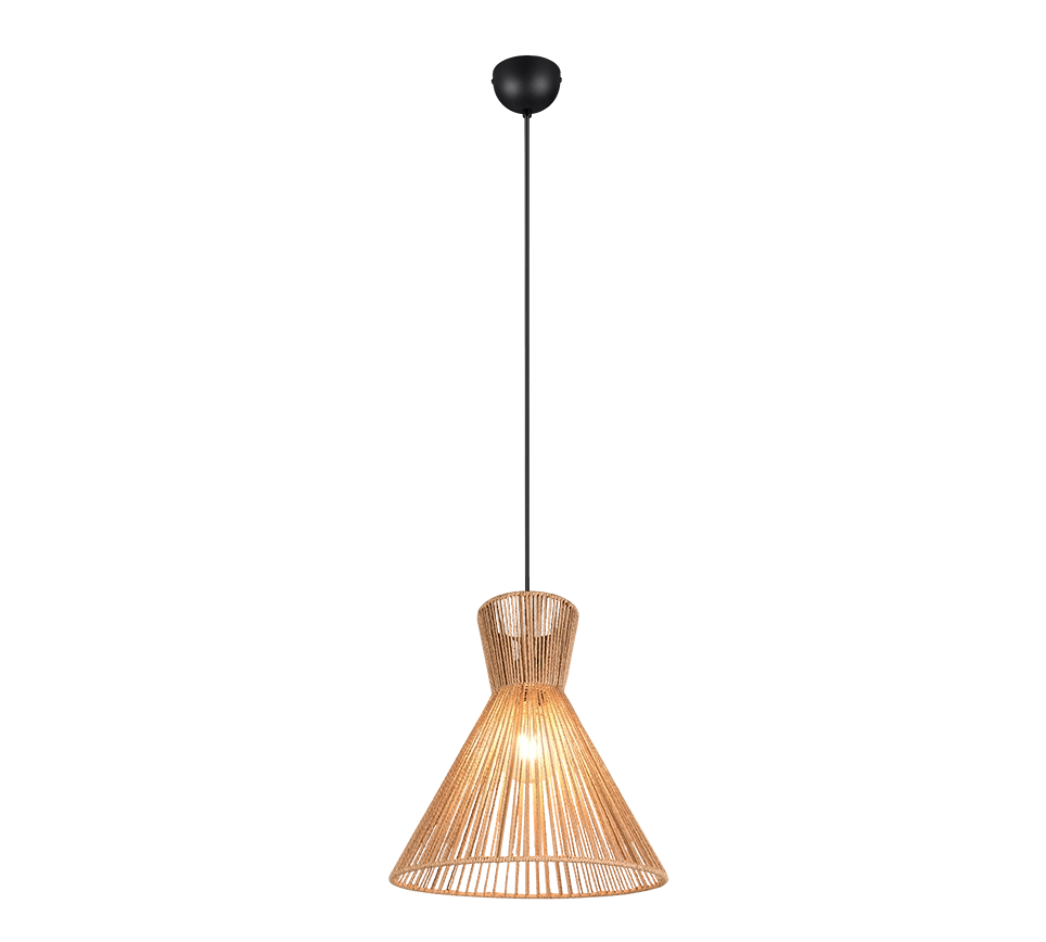 Lampada a sospensione, fibre naturali, D 35 cm, Rosalie