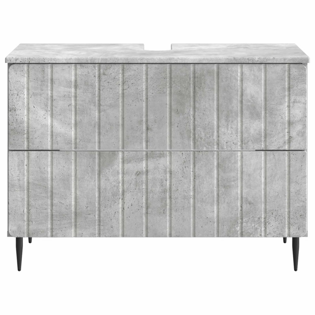 Armadio per Lavabo da Bagno ZWOLLE Grigio Cemento 896358