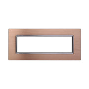 Placca In Alluminio Serie Space 7P Colore Oro Compatibile Con Bticino Living Light